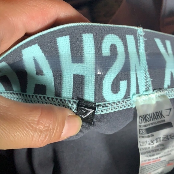 GYMSHARK Turquoise/Charcoal Grey Fit Leggings Size XS - Picture 9 of 13